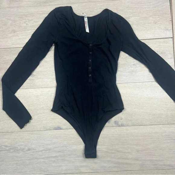 Free People Tops - Free People Henley Bodysuit